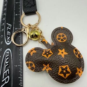 Brown and Orange Mickey Mouse Keychain